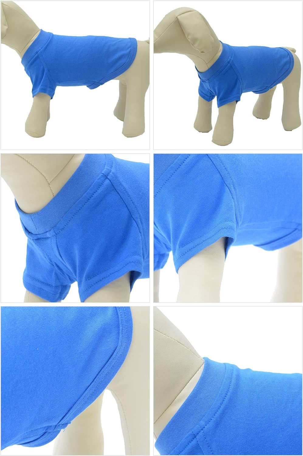 Lovelonglong Pet Clothing Dog Costumes Basic Blank T-Shirt Tee Shirts For Medium Large Dogs Blue Xxl+